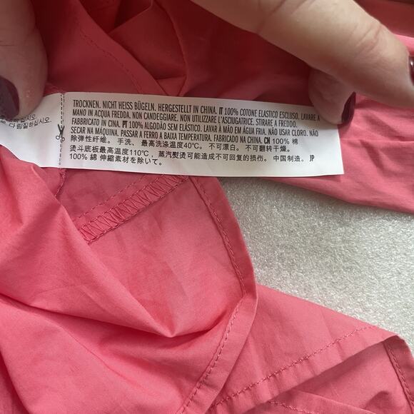 English Factory Shirt Women Extra Small Pink Ruffle‎ Tuckernuck Mae Blouse Top - Picture 10 of 11